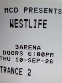 Westlife Thursday 10th September
