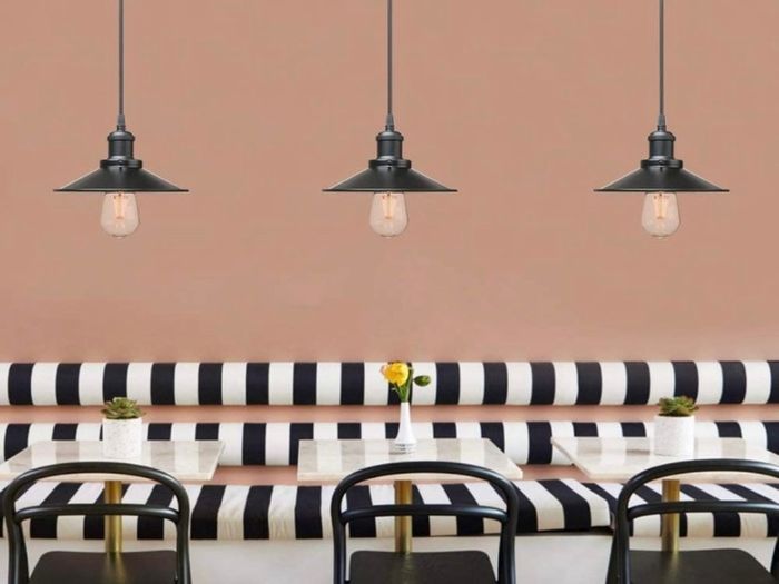 Vintage Industrial Style Ceiling Pendant Lights,Set of 3 Black Metal Pendant Lights,Hanging Light Fixture for Kitchen Island,Farmhouse,Living Room,Bedroom (FREE POSTAGE)