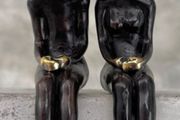 Male &amp; Female - Bronze With Gold Accents