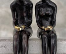 Male & Female - Bronze With Gold Accents
