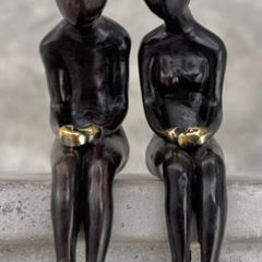 Male & Female - Bronze With Gold Accents