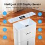 16L Dehumidifiers for Home Damp, Compressor Dehumidifier with Digital Humidity Display, Laundry & Sleep Modes, Water Tank & Drain Hose, 24H Timer, Child Lock, Portable Air Dryer for Bedroom Image 7