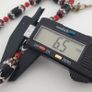 Antique Venetian Style Black Trade & Red Venetian Whiteheart Glass Beads Necklace Image 3