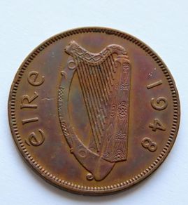 1948 Irish 1d Penny Ireland 78 years old