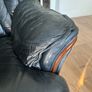 leather suite sofa armchairs Italian Image 2