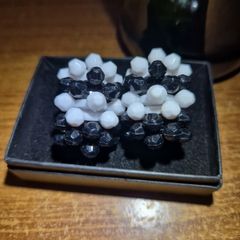 Vintage Black and White Earrings
