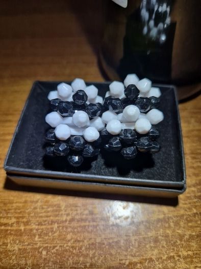 Vintage Black and White Earrings