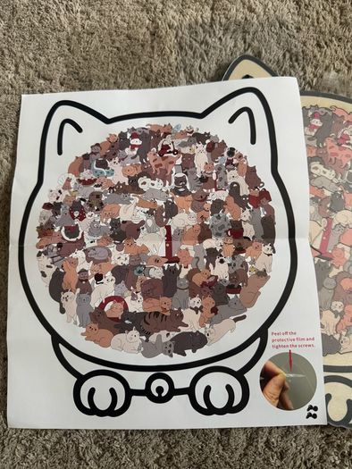Cat wooden puzzle, 135pcs