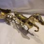 Vintage Large Brass Horse and Carriage, Made in Italy by Artmark Image 8