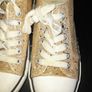 Gold Converse style shoes, size 3 Image 5
