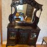 Antique / Vintage Ornate Mahogany Sideboard Display Cabinet with Mirror Back Image 2