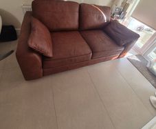 Brown Leather 2 seater