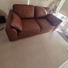 Brown Leather 2 seater