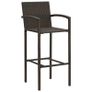 7 Piece Garden Bar Set Poly Rattan Brown Image 6