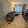 IKEA KIVIK 3-seater sofa with chaise in dark grey. Image 4
