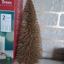 set of 2 small gold decorative trees Image 3