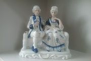 The Leonardo Collection Large Victorian Blue/ White Ornament