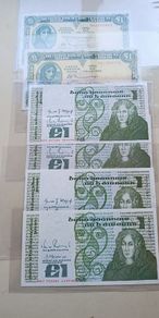Selection of Irish  1 Punt Banknotes. Series 2 A and 4 B