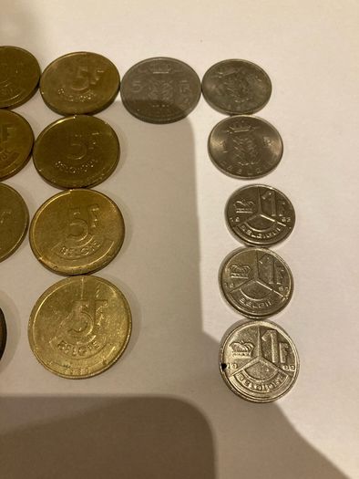 Belgium coin lot of 18 coins