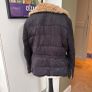 Navy Zara Coat with fur lined hood Image 4