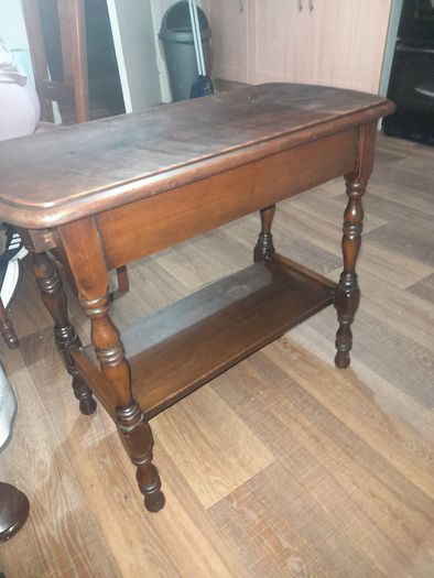 Beautiful Antique Smokers Table with Ashtray in Drawer,
