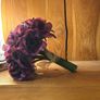 Artificial Flowers with Silver Vase Image 2