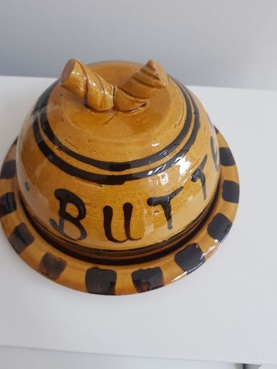 Ceramic Butter Dish, Pottery Butter Dish, Rustic Butter Keeper, Butter Crock with Lid, Lidded Butter Dish, Butter Serving Platter, Handmade