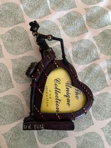 Heart-Shaped Picture Frame African Woman Holding a Heart