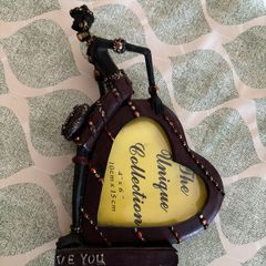 Heart-Shaped Picture Frame African Woman Holding a Heart