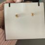 9ct Gold Hallmarked Cubic Zirconia Bar Drop Earrings Image 4