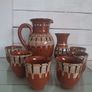 Jug with 6 cups and small vase Image 2