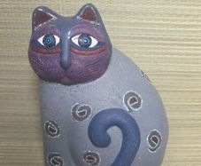 Ceramic cat ornament