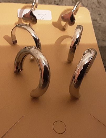 white metal earrings #4