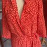 Free Post today ONLY- Mint Velvet Orange Polka Dot Shirt Dress with belt - Size 8 Image 2