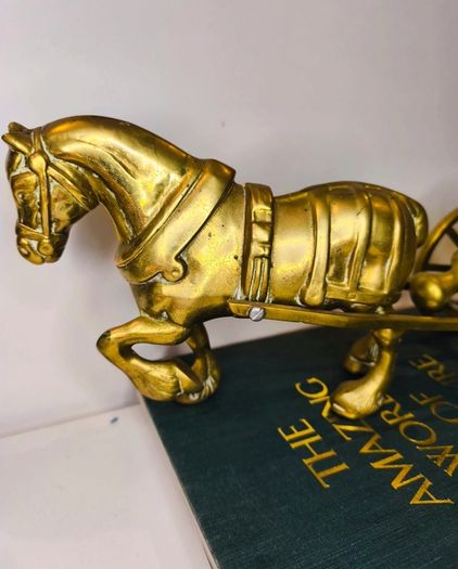 large brass horse