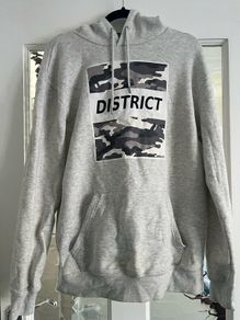 Grey Hooded Jumper District size larger