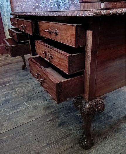 A Chippendale style mahogany Partners Desk