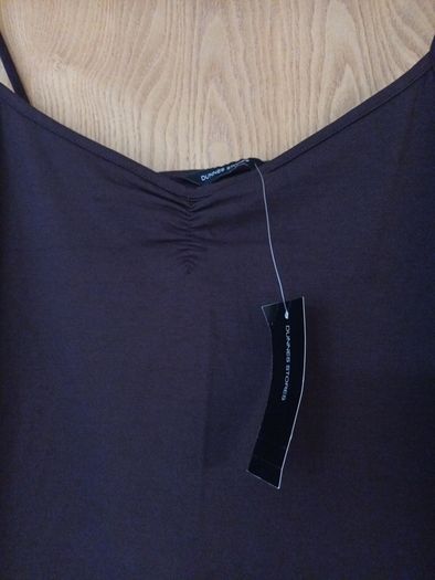 Dunnes Stores Brown Ruched Vest.  S. 20.  B.N.W.T.