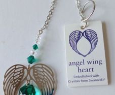 Crystal Radiance - Guardian Angel Wings Birthstone May - Embellished with Swarovski Crystals