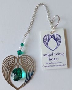 Crystal Radiance - Guardian Angel Wings Birthstone May - Embellished with Swarovski Crystals