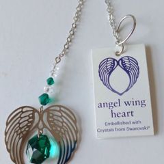 Crystal Radiance - Guardian Angel Wings Birthstone May - Embellished with Swarovski Crystals