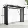 Covered Log Shelter Firewood Rack with Elevated Floor and Sloping Roof, Galvanized Steel 213x66.5x150cm Grey Image 2