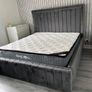 Double Bed Frame Optional Gaslift Ottoman Storage - Storage Bed- Upholstered Bed- Bed on Sale- Mattres Image 4