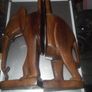 a pair of vintage wooden elephant bookends Image 4