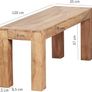 Solid wood dining bench 120CM Image 3