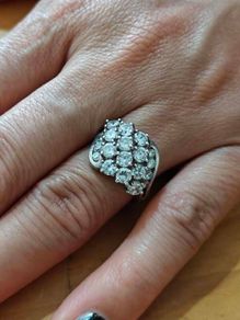 Sterling Silver Ring - Size P - Stamped for Silver (S71)