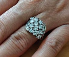 Sterling Silver Ring - Size P - Stamped for Silver (S71)