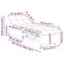 Sofa Bed Grey 194 x 67 x 37 cm Fabric Image 4