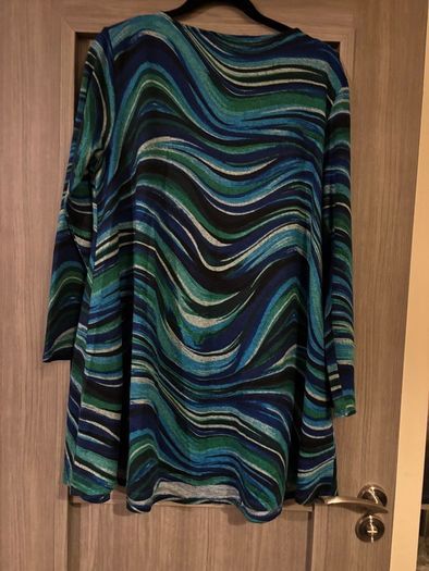 APRICOT blue and green swirl pattern tunic dress - UK 16