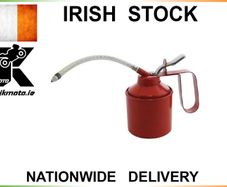 285ml 1/2 Pint Oil Can With Spout Thumb Up Red Metal Body